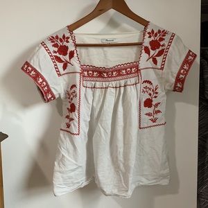 Madewell Embroidered Top